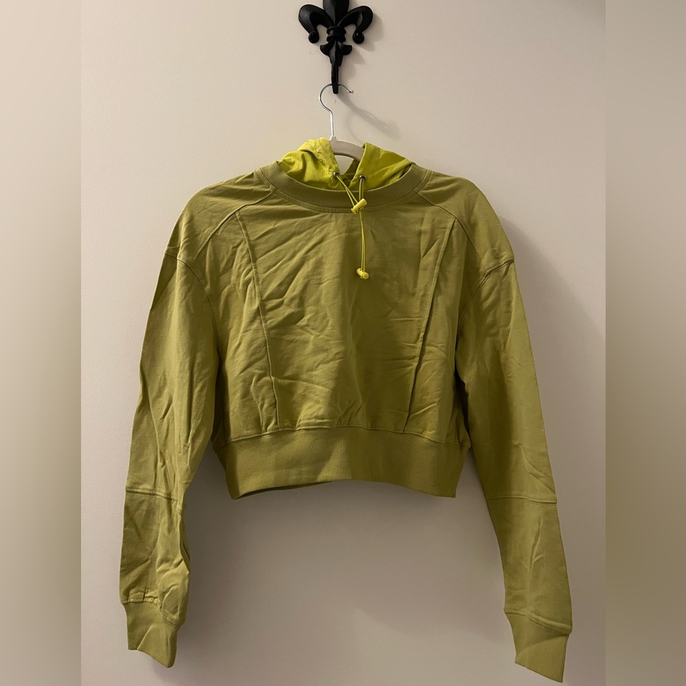 Green Crop Hoodie